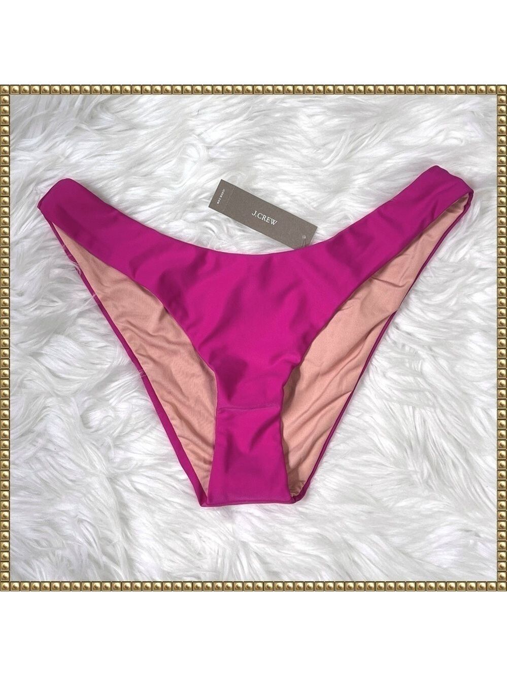 J Crew Hot Pink Bikini Bottoms Small NWT